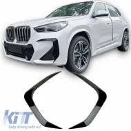 image-21-Frontspoiler-Flaps geeignet für BMW X1 U11 2022+ M-Paket Glänzend Schwarz 2 Stück