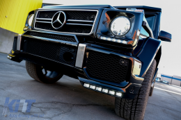 Frontspoiler LED DRL Erweiterung für Mercedes G W463 1989-2017 Schwarz-image-6073682