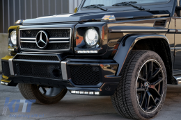 Frontspoiler LED DRL Erweiterung für Mercedes G W463 1989-2017 Schwarz-image-6073683
