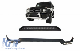 image-10-Frontspoiler LED DRL Erweiterung Oberer Spoiler Lippe für Mercedes G W463 89-17