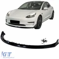 image-71-Frontspoiler Performance Lip in glänzendem Schwarz geeignet für Tesla Model 3 ab 2018