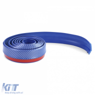 Frontspoiler, universelle, flexible Seitenschweller, 2,5m x 5cm, Carbon-Look, blau-image-6207299