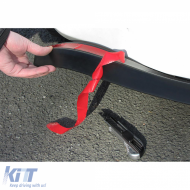 Frontspoiler, universelle, flexible Seitenschweller, 2,5m x 5cm, Carbon-Look, blau-image-6207302