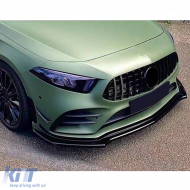 Frontspoilerlippe Sport schwarz glänzend, geeignet für Mercedes A W177 V177 ab 2018-image-6194392