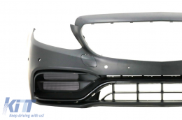 Frontstoßstange Diffusor für Mercedes C-Klasse A205 C205 2014-2019 C63 Look Chrom-image-6078019