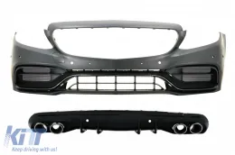image-58-Frontstoßstange Diffusor Tipps für Mercedes C W205 S205 AMG Sport Line 14-20 C63 Look