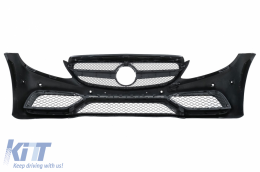 Frontstoßstange Diffusor Tipps für MERCEDES C-Klasse W205 S205 14-20 C63 Look Gitter-image-6078640