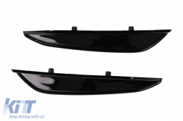 Frontstoßstange Flaps Side Fins für MERCEDES A W177 V177 04.18+ A35 Look Schwarz--image-6063232