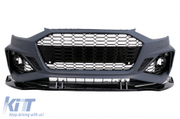 image-62-Frontstoßstange für Audi A4 B9 8W Facelift 2020+ Quattro RS4 Look Gitter