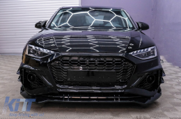 Frontstoßstange für Audi A4 B9 8W Facelift 2020+ Quattro RS4 Look Gitter-image-6110952