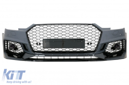 image-67-Frontstoßstange für Audi A4 B9 8W Limousine Avant 2016-2018 Quattro RS4 Look Gitter