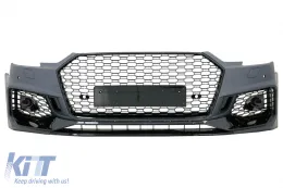 image-43-Frontstoßstange für Audi A4 B9 8W Limousine Avant 2016-2018 Quattro RS4 Look Gitter
