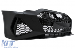 Frontstoßstange für Audi A6 C8 4K 2018+ RS6 Look Zentraler Grill Glänzend schwarz-image-6075539