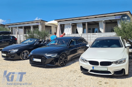 Frontstoßstange für Audi A6 C8 4K 2018+ RS6 Look Zentraler Grill Glänzend schwarz-image-6109806