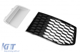 Frontstoßstange für Audi Q5 8R SUV 2012-2016 Gitter Bienenwabe SRA PDC Inhaber-image-6072194