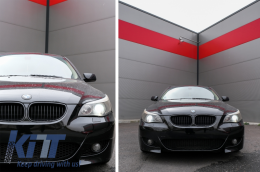 Frontstoßstange für BMW 5er E60 E61 03-10 Gitter M5 Design mit SRA-image-6064109