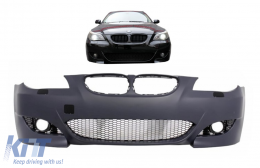 Frontstoßstange für BMW 5er E60 E61 03-10 Gitter M5 Design mit SRA-image-6085073
