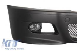 Frontstoßstange für BMW E46 Coupé Cabrio Limo Touring 98-04 NBL Zentralgitter M3 Look-image-5993996