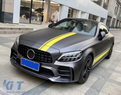 Frontstoßstange für Mercedes C-Klasse W205 S205 A205 C205 2014-2020 GT R Look-image-6079227