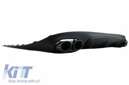 Frontstoßstange für Mercedes E C238 A238 2016+ E63 Look Diffusor Auspuff Tipps Schwarz-image-6058664