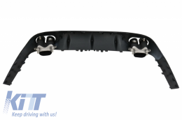 Frontstoßstange für Mercedes E C238 A238 2016+ E63 Look Diffusor Auspuff Tipps Schwarz-image-6058666