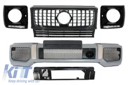image-37-Frontstoßstange für Mercedes G-Klasse W463 89-12 Zentralgrill G65-Design