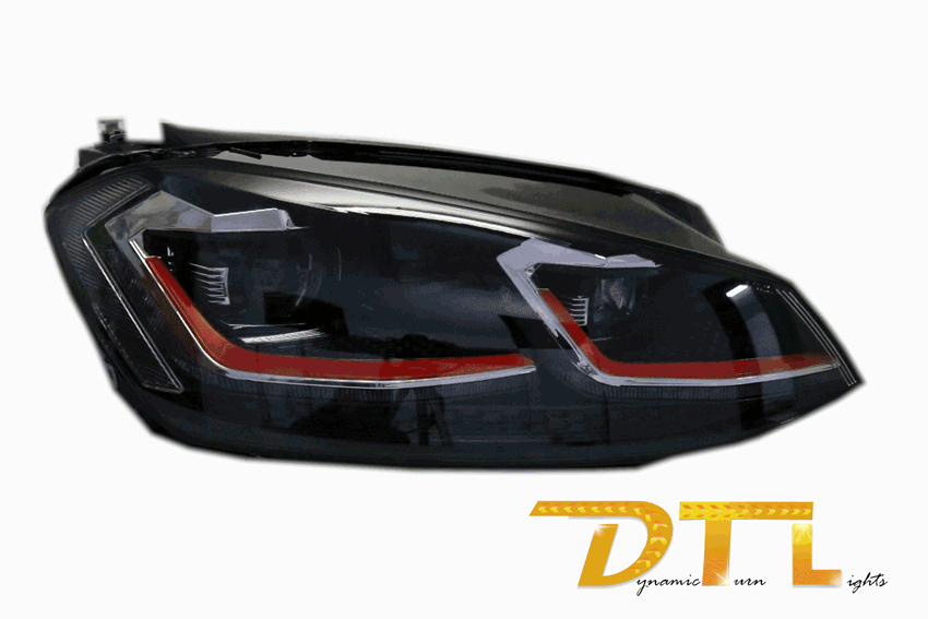 Frontstoßstange für VW Golf 7 5G 13-17 LED Scheinwerfer Dynamisch rot GTI Look-image-6067461