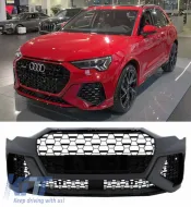 image-6-Frontstoßstange geeignet für Audi Q3 F3 SUV & Sportback Pre-Facelift 2020+ RSQ3 Look mit Grill