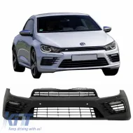 image-2-Frontstoßstange geeignet für VW Scirocco 14-17 Facelift R20 Look mit DRL