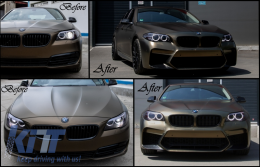 Frontstoßstange & Gitter für BMW 5er F10 F11 2011-2017 G30 M5 Look Ohne PDC-image-6046002