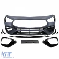 Frontstoßstange im Sportlook mit Verkleidungen geeignet für Mercedes CLA C118 ab 19-image-6198355