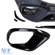 Frontstoßstange im Sportlook mit Verkleidungen geeignet für Mercedes CLA C118 ab 19-image-6198357