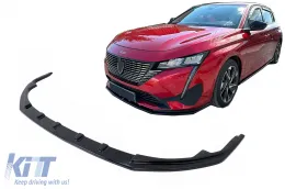 image-26-Frontstoßstange Lippe Erweiterung Spoiler für Peugeot 308 Mk3 2021+ Glänzend Schwarz