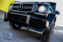 Frontstoßstange Spoiler LED DRL Verlängerung für Mercedes G-Klasse W463 89-17-image-45318