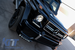 Frontstoßstange Spoiler LED DRL Verlängerung für Mercedes G-Klasse W463 89-17-image-55769
