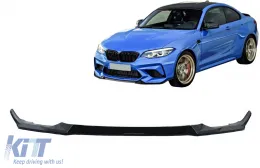 image-62-Frontstoßstange Spoilerlippe für BMW 2er F87 M2 2016-2020 Glänzend schwarz