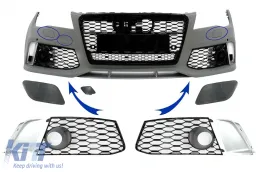 image-19-Frontstoßstange Teile Seitengitter für Audi A7 4G 10-18 RS7 Look SRA Abdeckungen