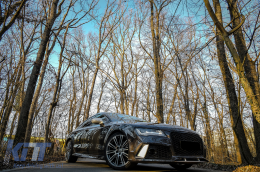 Frontstoßstange Teile Seitengitter für Audi A7 4G 10-18 RS7 Look SRA Abdeckungen-image-6074207