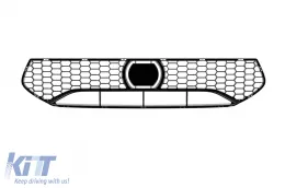Frontstoßstange Typ M5 geeignet für BMW 5er G30, G31 2017-2019, mit Grill für ACC, mit Öffnungen für PDC-image-6231675