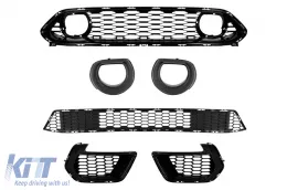 Frontstoßstange Typ Mach 1 mit LED-Leuchten im Kühlergrill geeignet für Ford Mustang 2018-2022-image-6161659