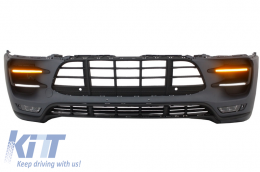image-69-Frontstoßstange  für Porsche Macan 14-07.18 Turbo Look Gitter Nebelscheinwerfer