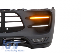 Frontstoßstange  für Porsche Macan 14-07.18 Turbo Look Gitter Nebelscheinwerfer-image-6022019