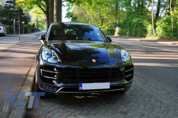 Frontstoßstange  für Porsche Macan 14-07.18 Turbo Look Gitter Nebelscheinwerfer-image-6022032