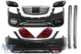 image-20-Full Convesion Body Kit prikladan za Mercedes S-klasu W222 Facelift (2013-06.2017) S63 izgled s LED svjetlima