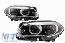 Full LED Angel Eyes Headlights suitable for BMW 5 Series F10 F11 LCI (2014-2017) - HLBMF10LCILED