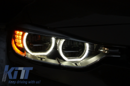 Full LED Фарове Angel Eyes Подходящ за BMW 3 Series F30 F31 Sedan Touring (2011-up)-image-6002805