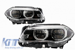 image-11-Full LED Angel Eyes Фарове подходящи за BMW 5 Series F10 F11 LCI (2014-2017)