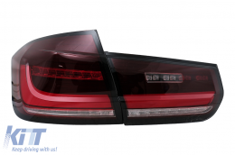 FULL LED BAR Taillights suitable for BMW 3 Series F30 Pre LCI & LCI (2011-2019) Red Clear with Dynamic Sequential Turning Light-image-6105815