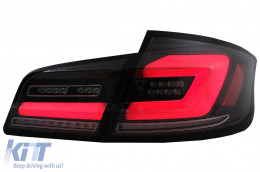 Full LED Bar Taillights suitable for BMW 5 Series F10 (2011-2017) Black Line Dynamic Sequential Turning Signal-image-6096163