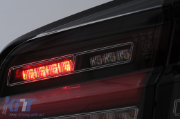 Full LED Bar Задни светлини , подходящи за BMW 5 Series F10 (2011-2017) Черен Line Динамичен Sequential Turning Signal-image-6096159